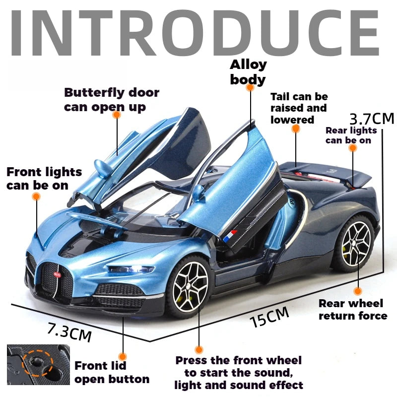 Bugatti Tourbillon V16 Model Car 1:32