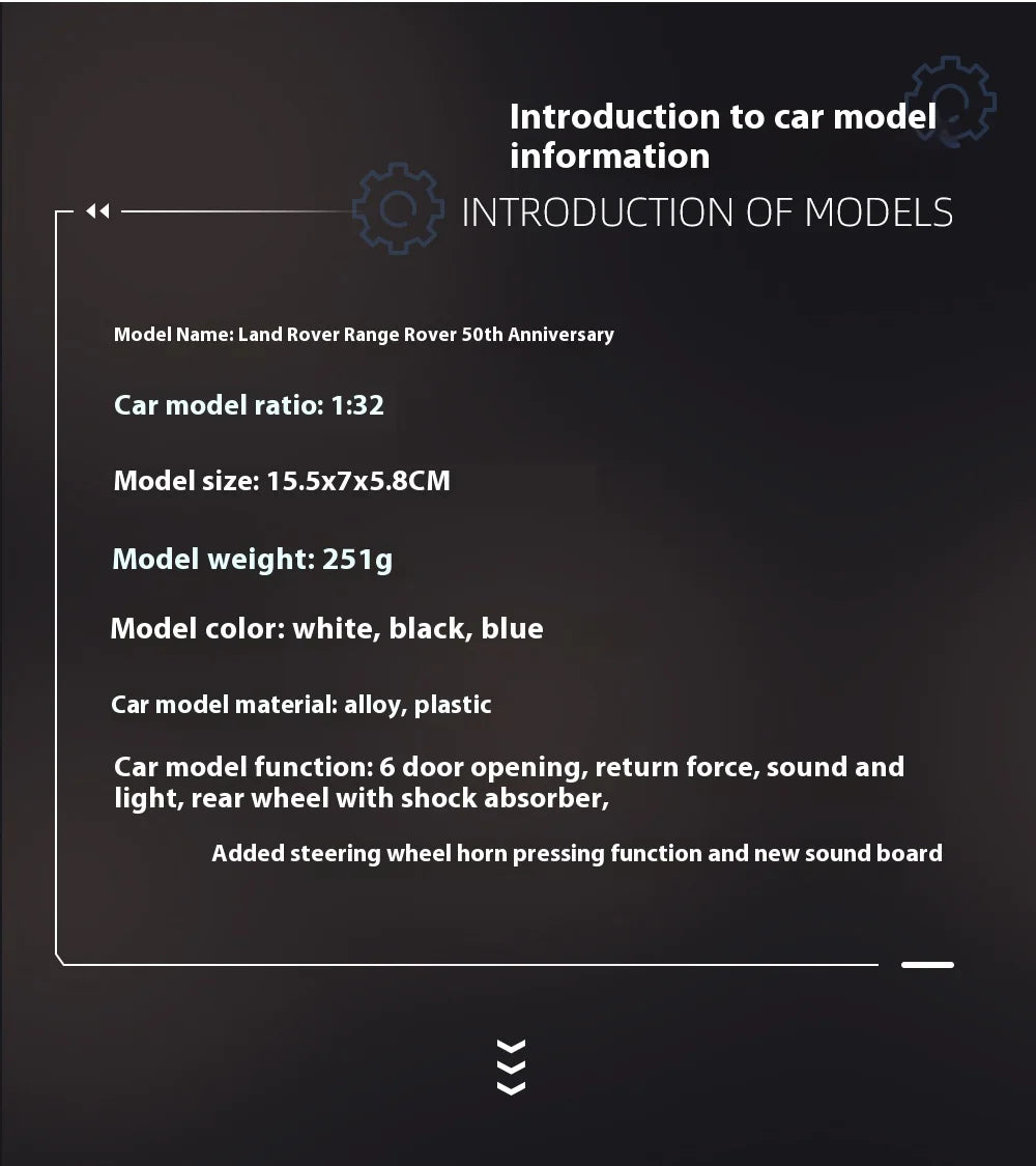Land Rover Range Rover 1:32 Model Car